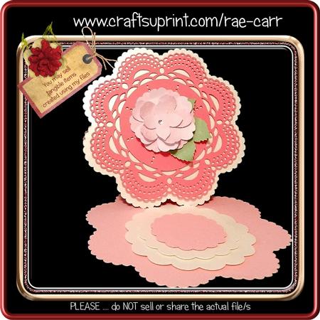 625 Flower Doily Easel