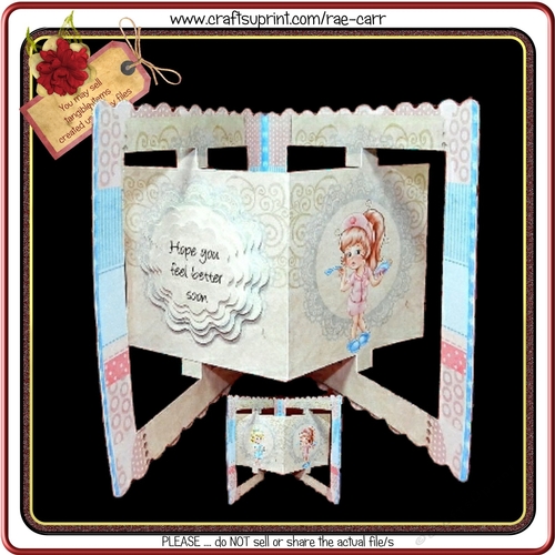 656 Get We;; Nurse Accordion Card     Hand & Machine Files