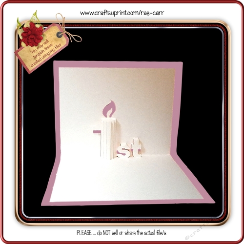 001 1st Candle Pop Up Insert