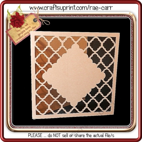 279 Lattice Scalloped Diamond Card and Topper