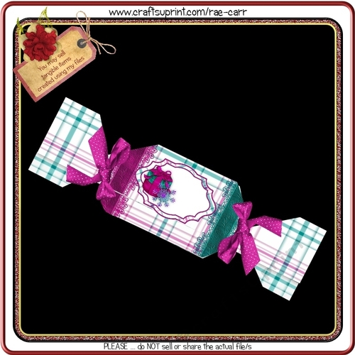 175 Christmas Cracker Box  HAND and MACHINE Formats