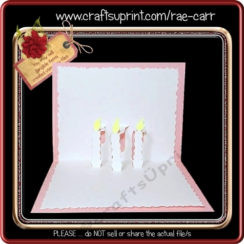 007 Candle Card Pop-up