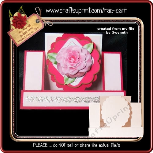 260 Scalloped Round Step Card