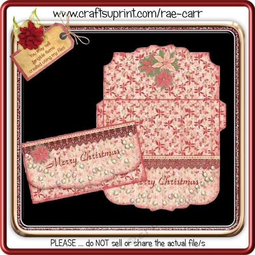 087 Poinsettia Money Wallet
