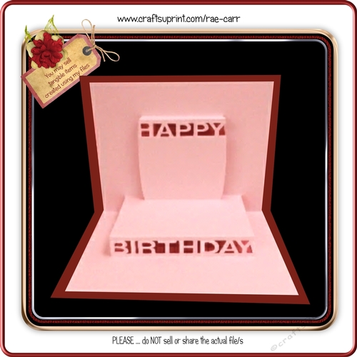 183 Happy Birthday Pop Up Insert