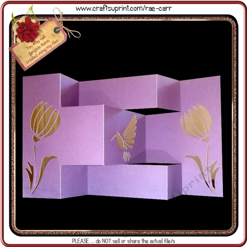 043 Hummingbird Multi-fold Card