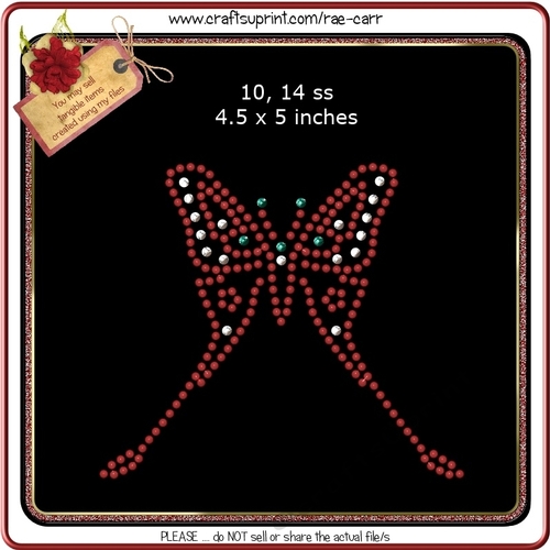 RS806 Fancy Butterfly Rhinestone Template