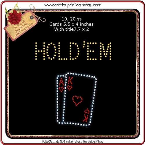 RS807 Holdem Poker Rhinestone Template