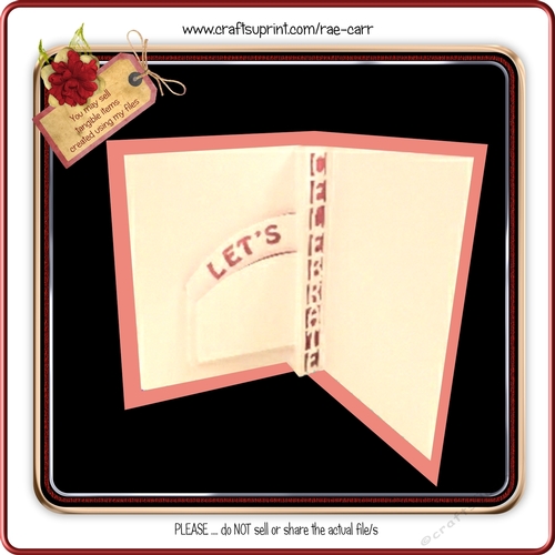 177 Lets Celebrate Arched Pop Up Insert