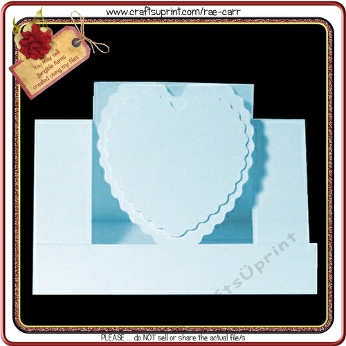 259 Scalloped Heart Stepper Card