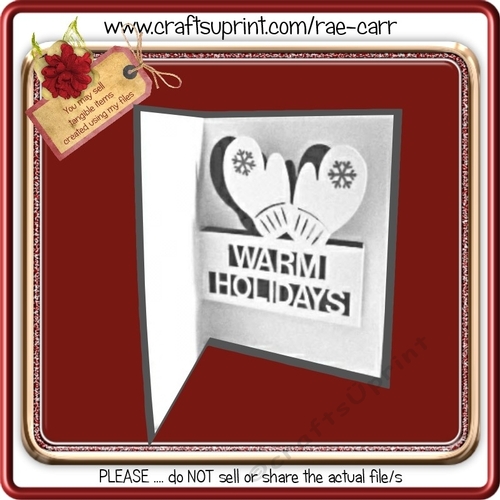 047 Warm Holiday Mittens Pop-out