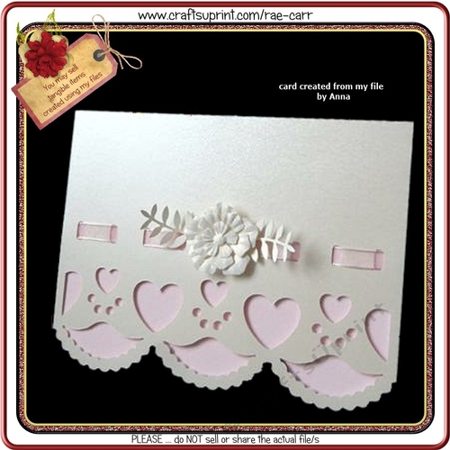 491 Scalloped Heart Card
