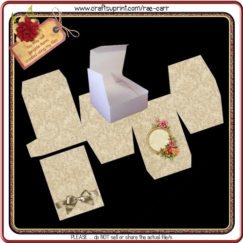 589 Pretty Jewelry Gift Box HAND and MACHINE Formats