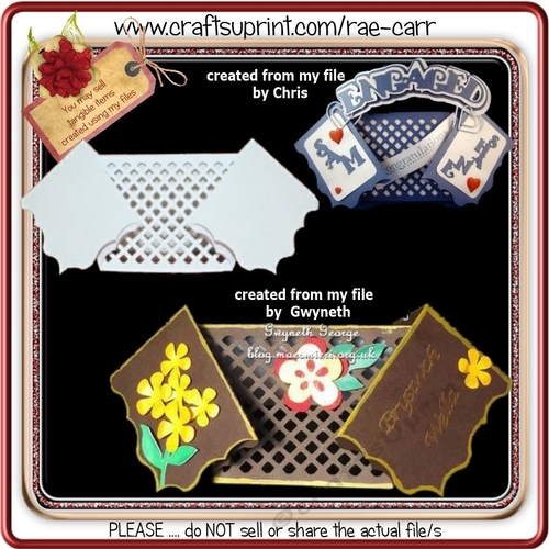 455 Folded End Lattice Card