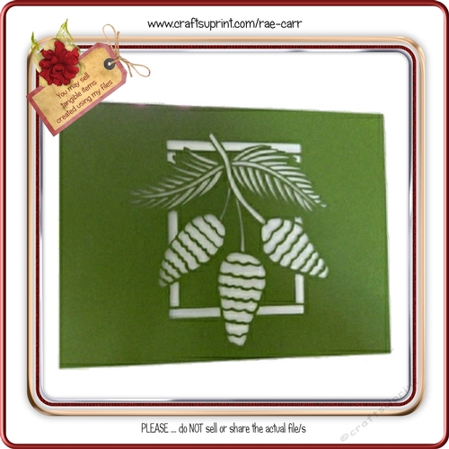 136 Christmas Pine Cone Card