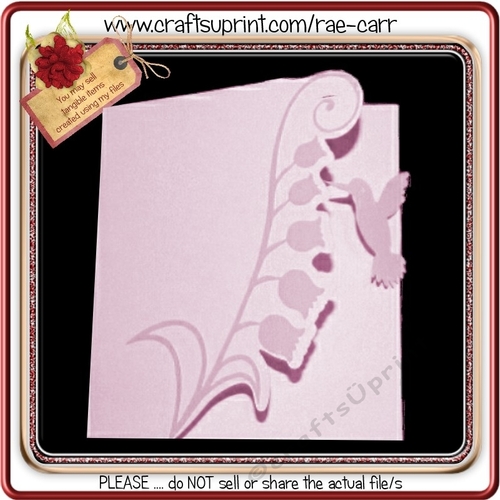 457 Hummingbird Flower Card