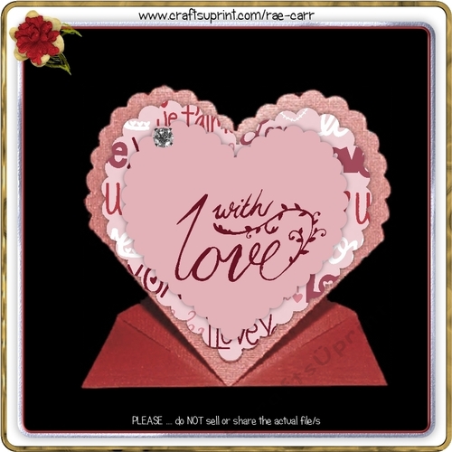 431 Heart Shaped Valentine Spring Card