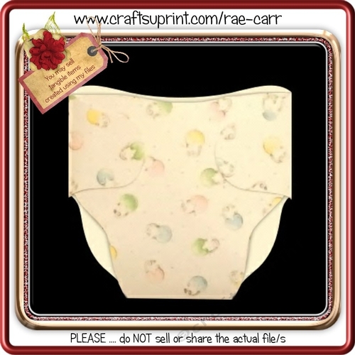 119 Diaper Shaped Card