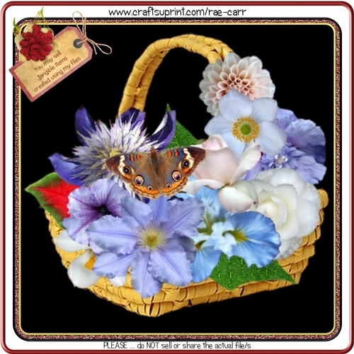 685 Blue Basket HAND and MACHINE Formats