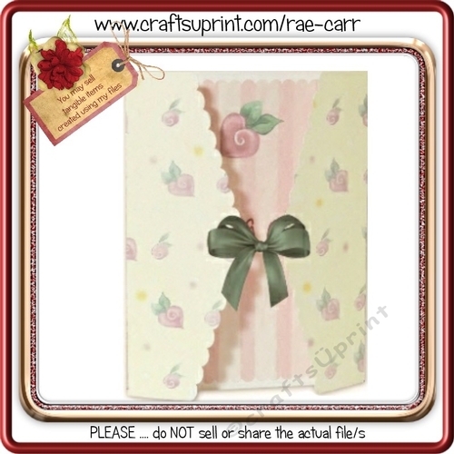 222 Tri-fold Scalloped Card