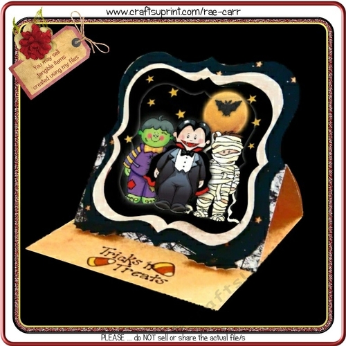 695 Halloween Spooks Easel HAND and MACHINE Formats