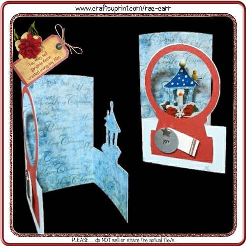 706 Lantern Snow Globe Card 