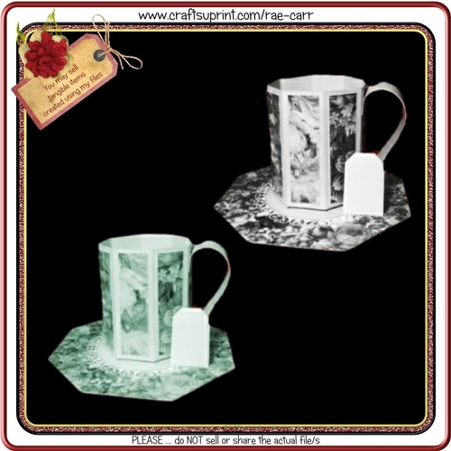 708 Octagon Mug & Saucer