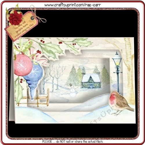725 Christmas Cardinal Home Tunnel Card