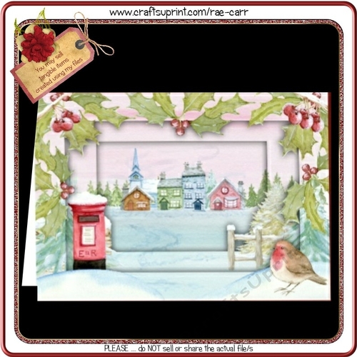 729 Christmas Village Tunnel Card