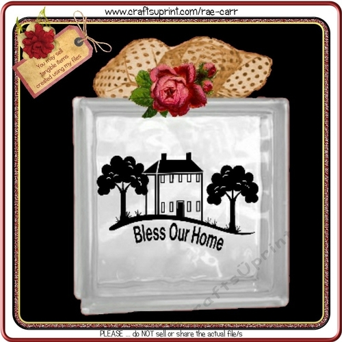 734 Bless Home Glass Block Vinyl