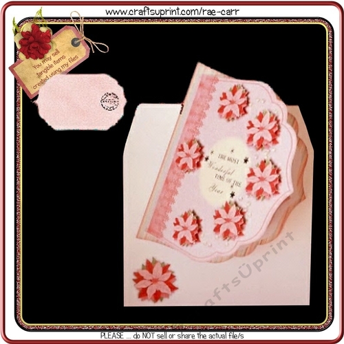 401 Pink Poinsettia Card