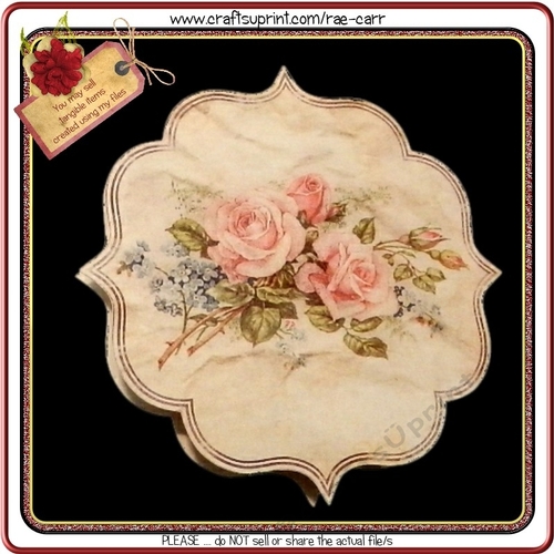 230 Roses Shaped Note Card