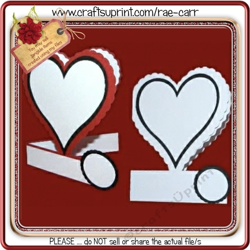 447 Shaped Scalloped Heart Card