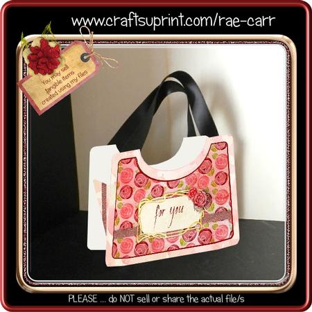 824 Pink Roses Handbag