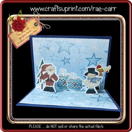 836 Christmas Pop Up Insert Hand & Machine Formats