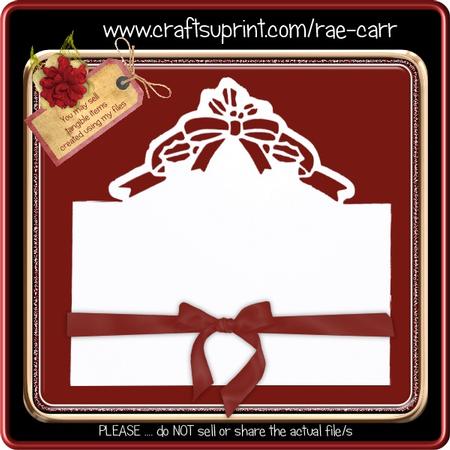 841 Christmas Bows Topper