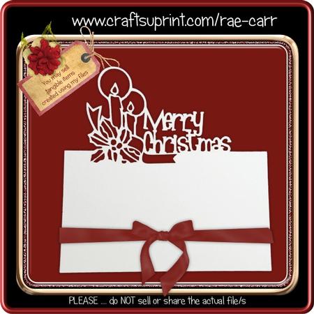 842 Christmas Candles Topper