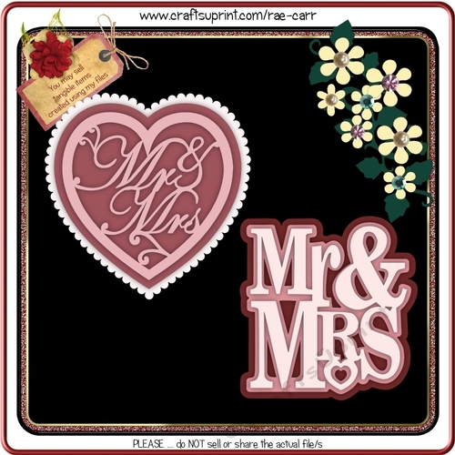 843 Mr & Mrs Layered Toppers
