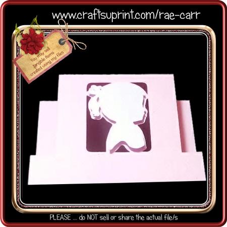 850 Baby Girl Step Card 