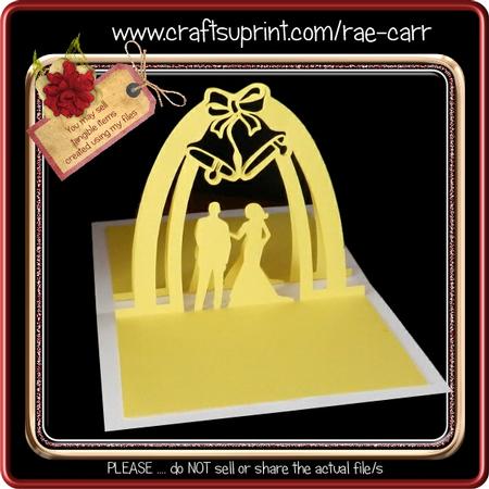 854 Anniversary or Wedding Couple Pop Up Insert