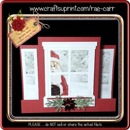 855 Window Step Christmas Card Multiple Machine Formats
