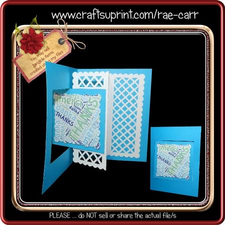 870 Fold Back Swing Thanks Card 