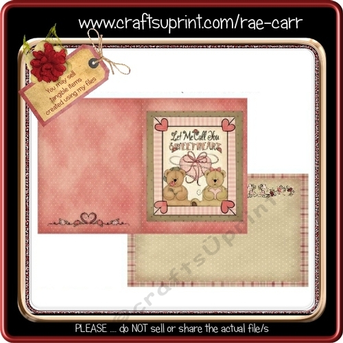 Two Bears In Love Card & Insert 