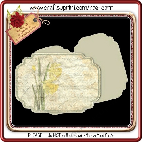 228 Shaped Daffodil Note Card