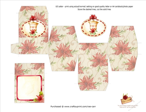 PS179 Poinsettia Jewelry Box