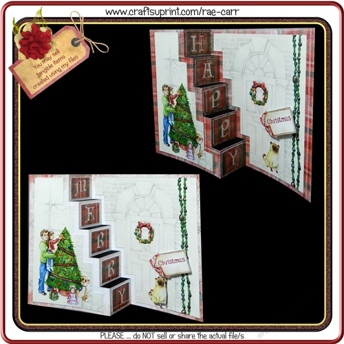 916 Christmas Tree Stair Card