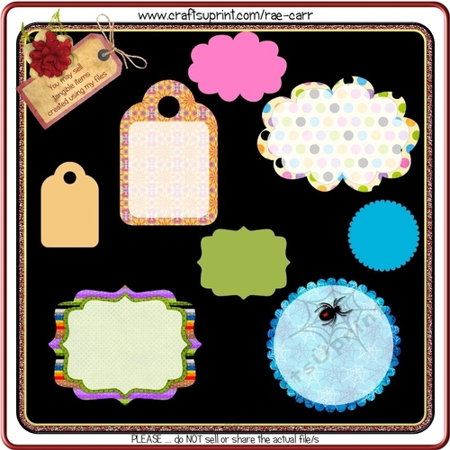 379 Halloween Tag Shaped Set
