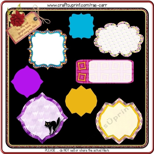 381 Halloween Tag Shaped Set