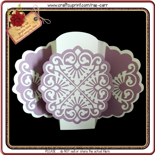 924 Folded Center Card with Fancy Topper