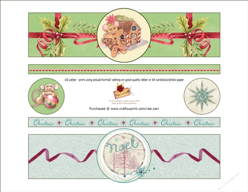 PS192 Christmas House and Noel Bottle Wraps